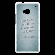 Coque HTC One Tentation Turquoise Citation Oscar Wilde