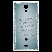 Coque Sony Xperia T Tentation Turquoise Citation Oscar Wilde