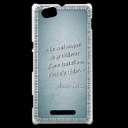 Coque Sony Xperia M Tentation Turquoise Citation Oscar Wilde
