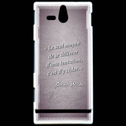 Coque Sony Xperia U Tentation Violet Citation Oscar Wilde