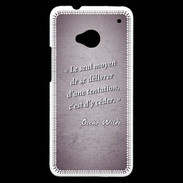 Coque HTC One Tentation Violet Citation Oscar Wilde