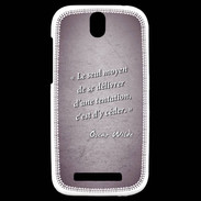 Coque HTC One SV Tentation Violet Citation Oscar Wilde