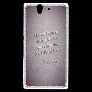 Coque Sony Xperia Z Tentation Violet Citation Oscar Wilde