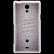 Coque Sony Xperia T Tentation Violet Citation Oscar Wilde