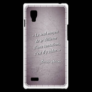 Coque LG Optimus L9 Tentation Violet Citation Oscar Wilde