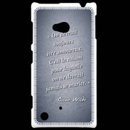 Coque Nokia Lumia 720 Toujours amoureux Bleu Citation Oscar Wilde