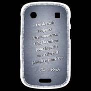 Coque Blackberry Bold 9900 Toujours amoureux Bleu Citation Oscar Wilde