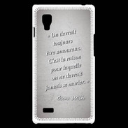 Coque LG Optimus L9 Toujours amoureux Gris Citation Oscar Wilde