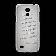 Coque Samsung Galaxy S4mini Toujours amoureux Gris Citation Oscar Wilde