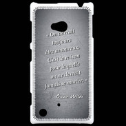 Coque Nokia Lumia 720 Toujours amoureux Noir Citation Oscar Wilde