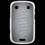 Coque Blackberry Bold 9900 Toujours amoureux Noir Citation Oscar Wilde