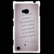 Coque Nokia Lumia 720 Toujours amoureux Rose Citation Oscar Wilde