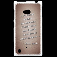 Coque Nokia Lumia 720 Toujours amoureux Rouge Citation Oscar Wilde