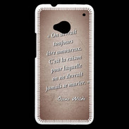 Coque HTC One Toujours amoureux Rouge Citation Oscar Wilde