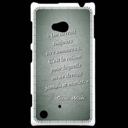 Coque Nokia Lumia 720 Toujours amoureux Vert Citation Oscar Wilde