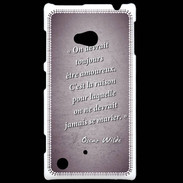 Coque Nokia Lumia 720 Toujours amoureux Violet Citation Oscar Wilde