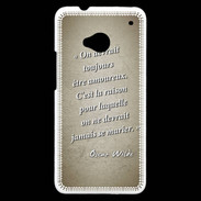 Coque HTC One Toujours amoureux Sepia Citation Oscar Wilde