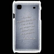 Coque Samsung Galaxy S Tragédie Bleu Citation Oscar Wilde