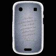 Coque Blackberry Bold 9900 Tragédie Bleu Citation Oscar Wilde