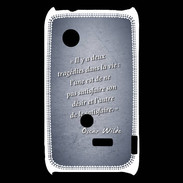 Coque Sony Xperia Typo Tragédie Bleu Citation Oscar Wilde