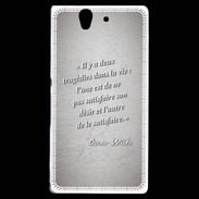 Coque Sony Xperia Z Tragédie Gris Citation Oscar Wilde