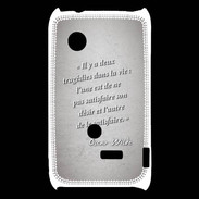 Coque Sony Xperia Typo Tragédie Gris Citation Oscar Wilde