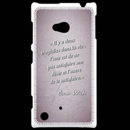 Coque Nokia Lumia 720 Tragédie Rose Citation Oscar Wilde