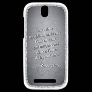 Coque HTC One SV Tragédie Noir Citation Oscar Wilde