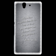 Coque Sony Xperia Z Tragédie Noir Citation Oscar Wilde