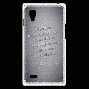 Coque LG Optimus L9 Tragédie Noir Citation Oscar Wilde