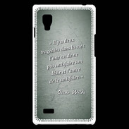 Coque LG Optimus L9 Tragédie Vert Citation Oscar Wilde