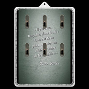 Porte clés Tragédie Vert Citation Oscar Wilde