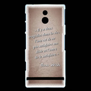 Coque Sony Xperia P Tragédie Rouge Citation Oscar Wilde