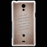Coque Sony Xperia T Tragédie Rouge Citation Oscar Wilde