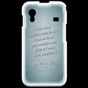 Coque Samsung ACE S5830 Tragédie Turquoise Citation Oscar Wilde