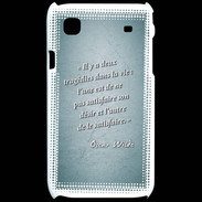 Coque Samsung Galaxy S Tragédie Turquoise Citation Oscar Wilde