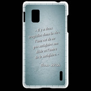 Coque LG Optimus G Tragédie Turquoise Citation Oscar Wilde