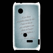 Coque Sony Xperia Typo Tragédie Turquoise Citation Oscar Wilde