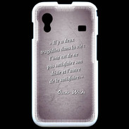 Coque Samsung ACE S5830 Tragédie Violet Citation Oscar Wilde