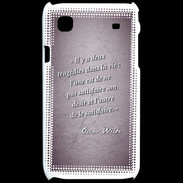 Coque Samsung Galaxy S Tragédie Violet Citation Oscar Wilde