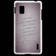 Coque LG Optimus G Tragédie Violet Citation Oscar Wilde