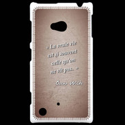 Coque Nokia Lumia 720 Vrai vie Rouge Citation Oscar Wilde