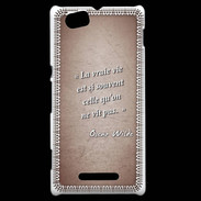 Coque Sony Xperia M Vrai vie Rouge Citation Oscar Wilde