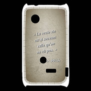Coque Sony Xperia Typo Vrai vie Sepia Citation Oscar Wilde