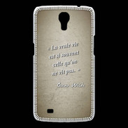 Coque Samsung Galaxy Mega Vrai vie Sepia Citation Oscar Wilde