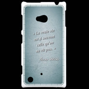 Coque Nokia Lumia 720 Vrai vie Turquoise Citation Oscar Wilde