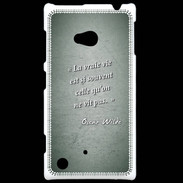 Coque Nokia Lumia 720 Vrai vie Vert Citation Oscar Wilde