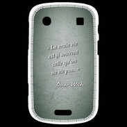 Coque Blackberry Bold 9900 Vrai vie Vert Citation Oscar Wilde