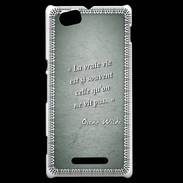 Coque Sony Xperia M Vrai vie Vert Citation Oscar Wilde