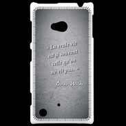 Coque Nokia Lumia 720 Vrai vie Noir Citation Oscar Wilde